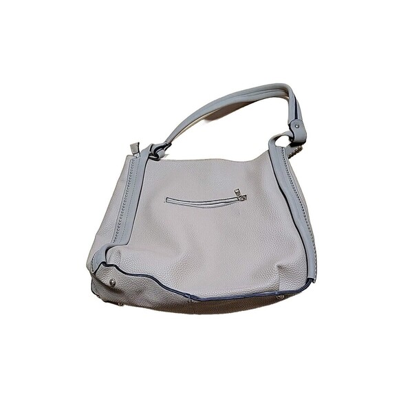 Tan Faux Leather Purse‎ Hand Bag Tote Gold Trim - Picture 1 of 5